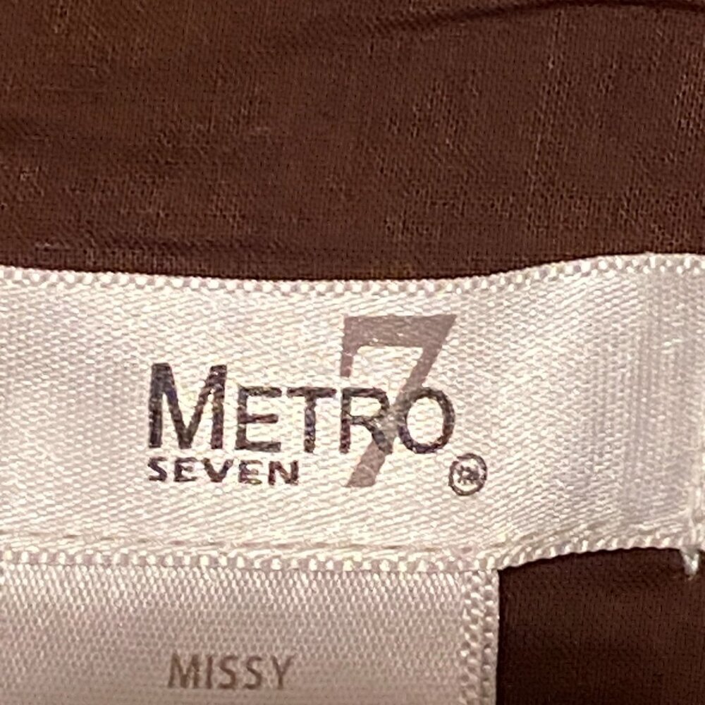Metro7 Seven Brown Pink Paisley Sequin Beaded Midi Gypsy Skirt Missy Size 12 - Picture 6 of 13